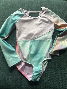 More Than Magic Pastel Ombre Long-Sleeve One-Piece leotard- Mint, Pink, Peach